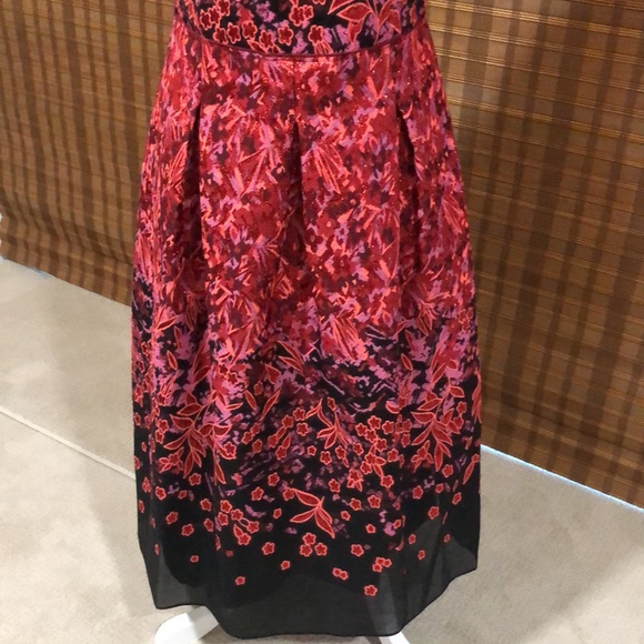 Carlisle midi piece of art black and red dress! Stunning for holidays! NWOT. - Picture 3 of 9